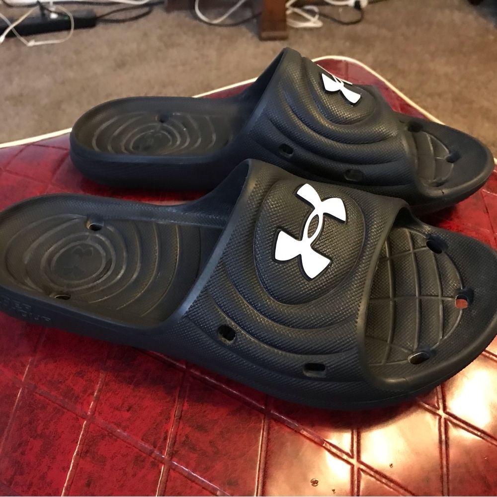 Under Armour Black Slide Sandals
